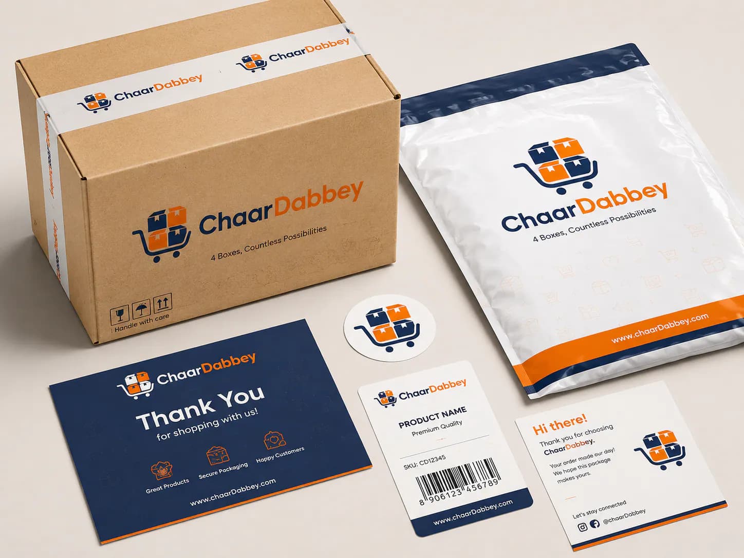 ChaarDabbey packaging mockups